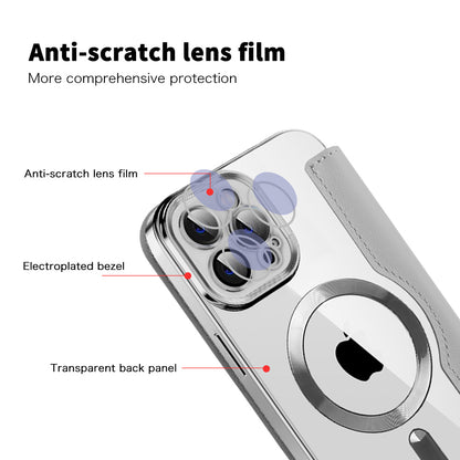 MagSafe Case for Apple iPhone 11 Pro Max, Techsuit, SmartMag Book, Gray