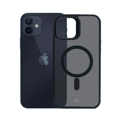 MagSafe-kuori Apple iPhone 12 / 12 Pro:lle, 3MK, Smoke MagCase, Musta