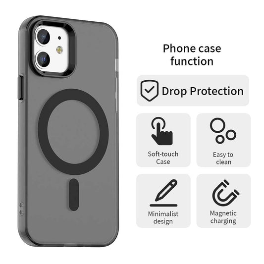 MagSafe-kuori Apple iPhone 12 / 12 Pro:lle, Techsuit, CandyCase, Musta
