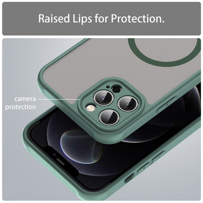 MagSafe Case for Apple iPhone 12 Pro Max, Techsuit, HaloFrost II, Green