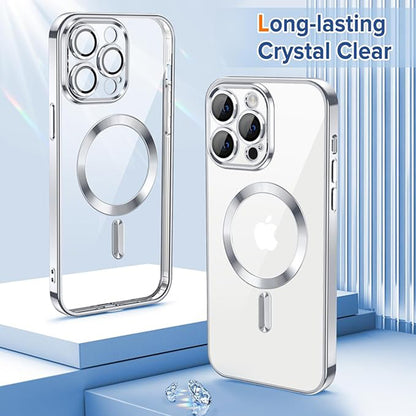 MagSafe Case for Apple iPhone 12 Pro Max, Techsuit, Luxury Crystal, Silver