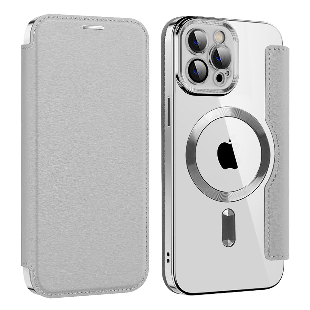 MagSafe-kuori Apple iPhone 12 Pro Maxille, Techsuit, SmartMag Book, Harmaa