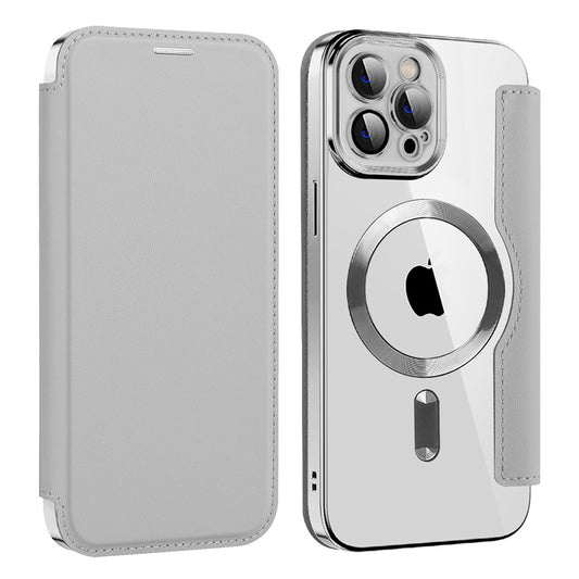 MagSafe-kuori Apple iPhone 12 Pro Maxille, Techsuit, SmartMag Book, Harmaa