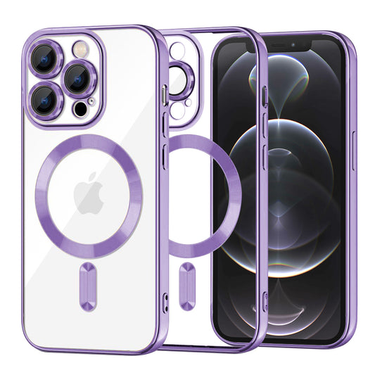 MagSafe-kuori Apple iPhone 12 Pro:lle, Techsuit, Luxury Crystal, Vaaleanvioletti