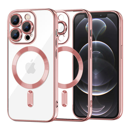 MagSafe-kuori Apple iPhone 12 Pro:lle, Techsuit, Luxury Crystal, Vaaleanpunainen