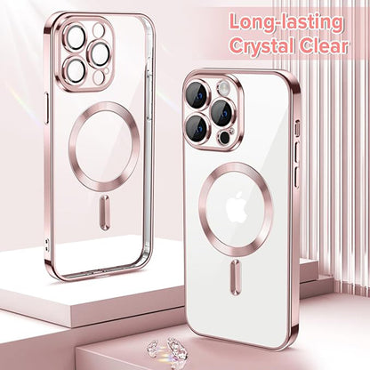 MagSafe-kuori Apple iPhone 12 Pro:lle, Techsuit, Luxury Crystal, Vaaleanpunainen
