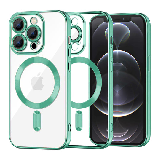 MagSafe-kuori Apple iPhone 12 Pro:lle, Techsuit, Luxury Crystal, Vaaleanvihreä
