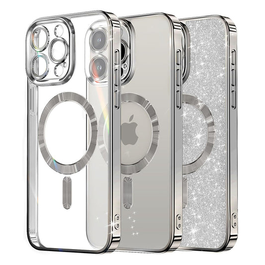 MagSafe-kuori Apple iPhone 12 Pro:lle, Techsuit, Luxury Glitter, Hopea