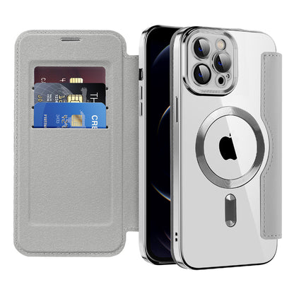 MagSafe-kuori Apple iPhone 12 Pro:lle, Techsuit, SmartMag Book, Harmaa