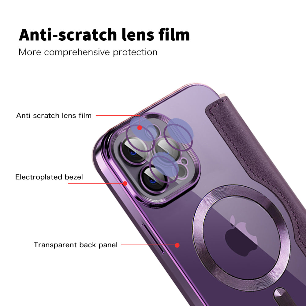 MagSafe-kuori Apple iPhone 12 Pro:lle, Techsuit, SmartMag Book, Violetti