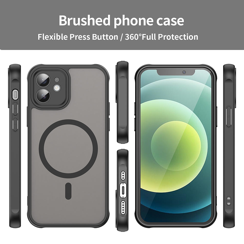 MagSafe Case for Apple iPhone 12, Techsuit, HaloFrost II, Black