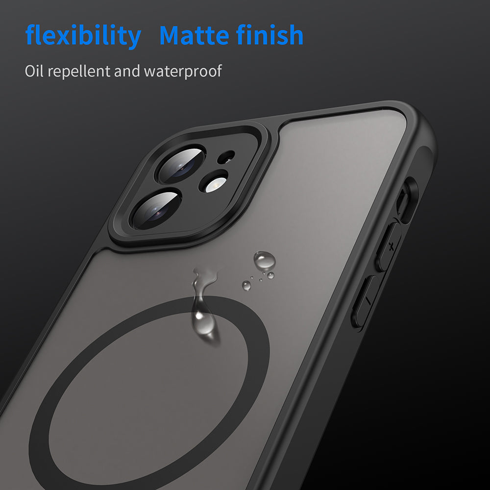 MagSafe Case for Apple iPhone 12, Techsuit, HaloFrost II, Black