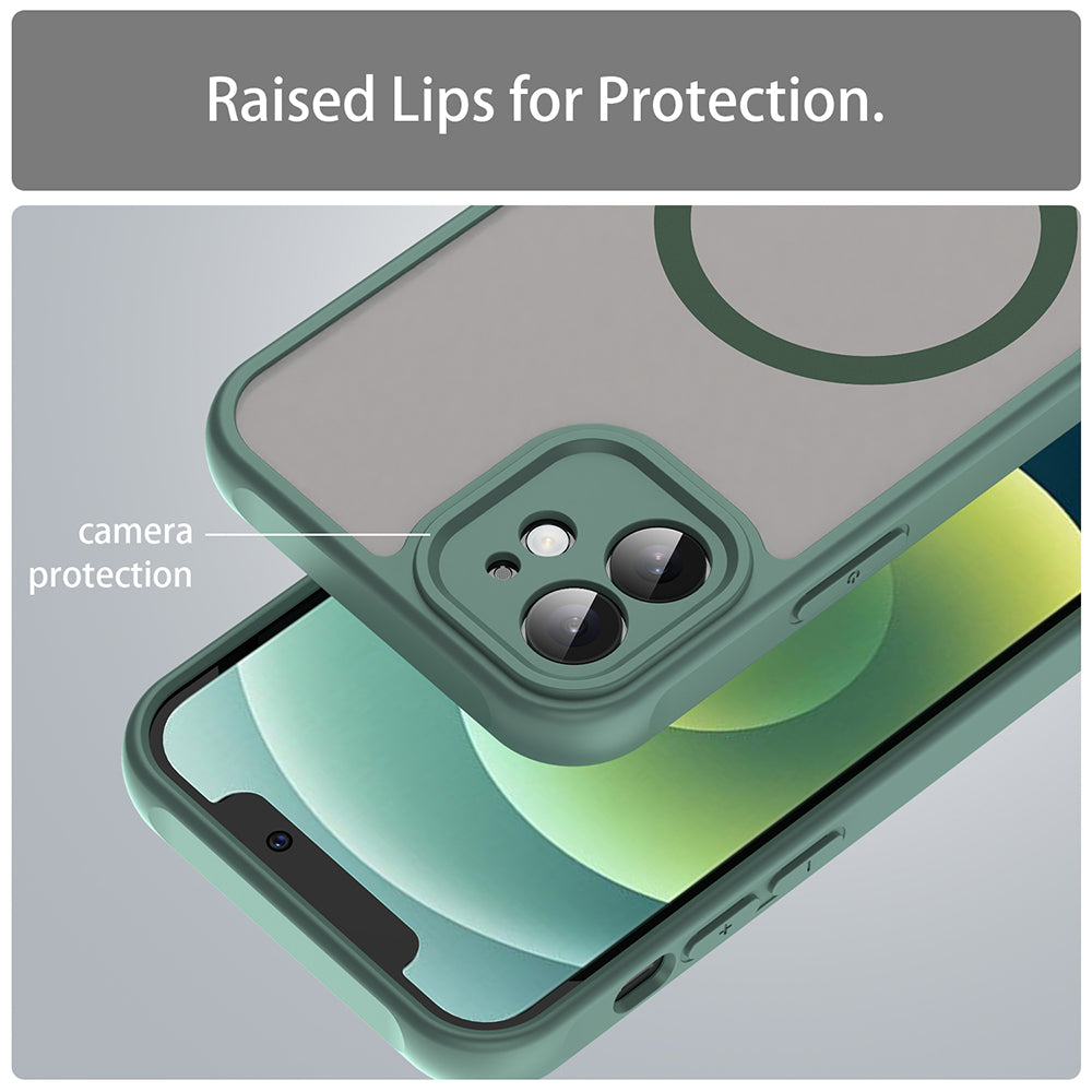 MagSafe-kuori Apple iPhone 12:lle, Techsuit, HaloFrost II, Vihreä