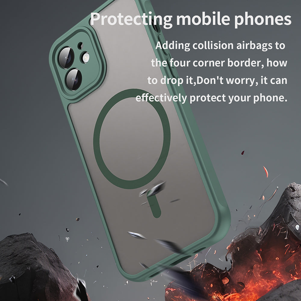 MagSafe-kuori Apple iPhone 12:lle, Techsuit, HaloFrost II, Vihreä