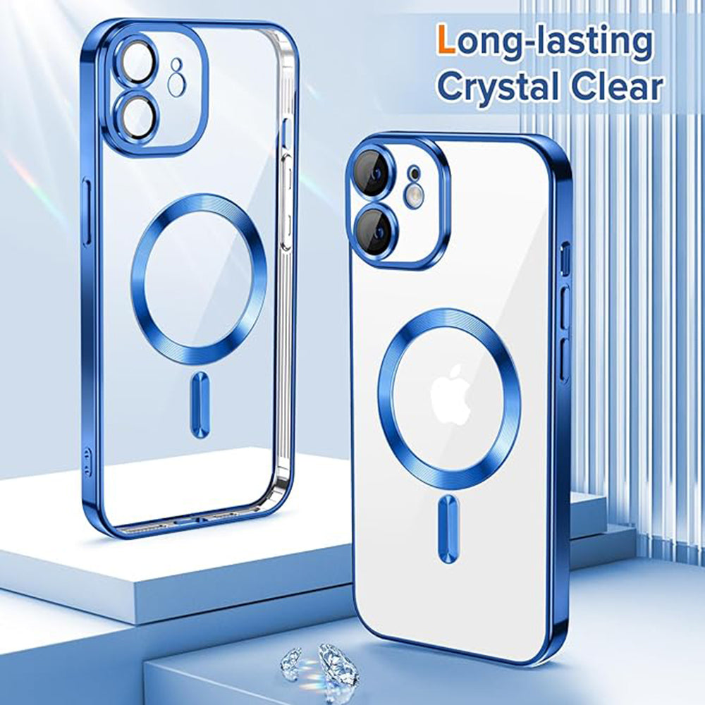 MagSafe-kuori Apple iPhone 12:lle, Techsuit, Luxury Crystal, Tummansininen