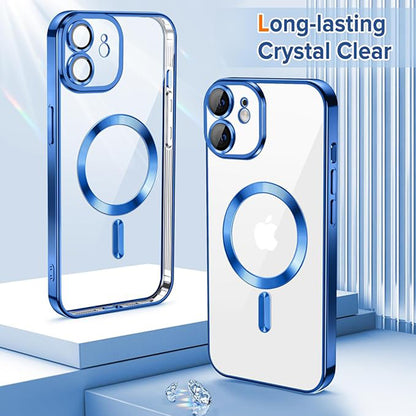 MagSafe-kuori Apple iPhone 12:lle, Techsuit, Luxury Crystal, Tummansininen