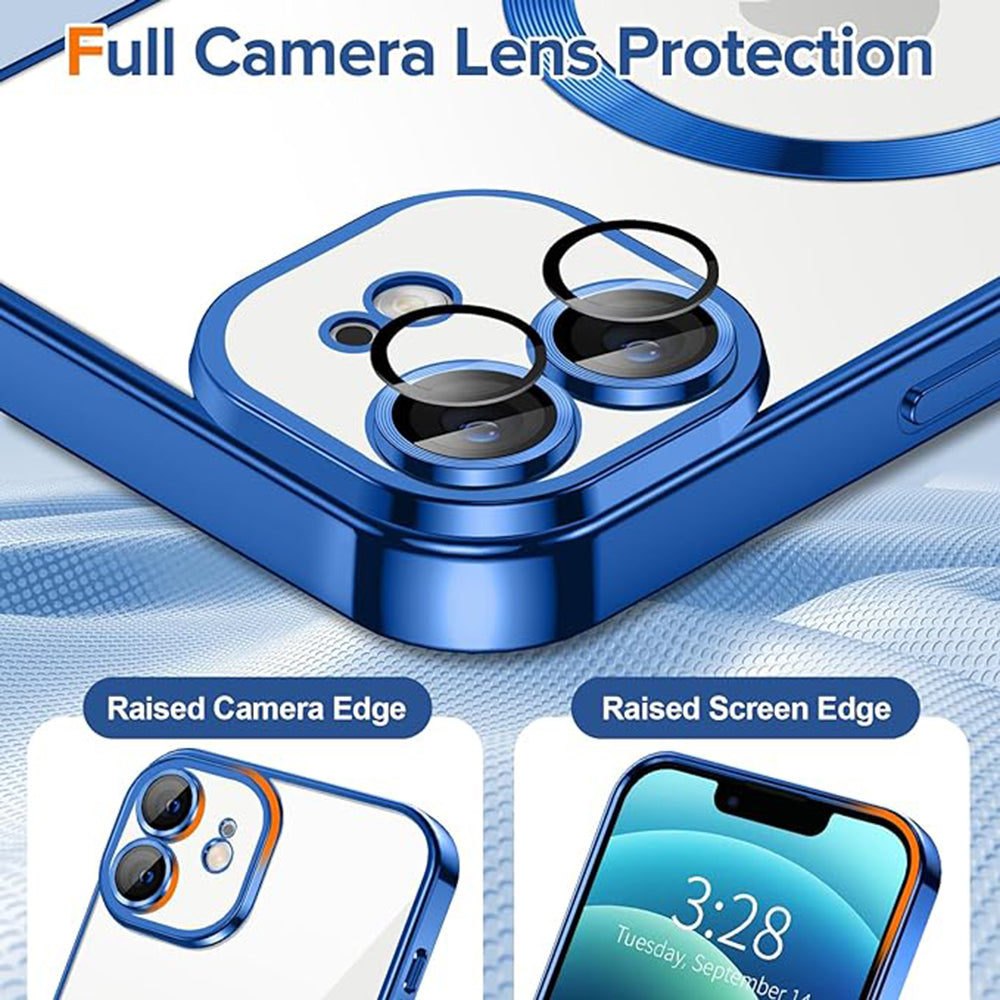 MagSafe-kuori Apple iPhone 12:lle, Techsuit, Luxury Crystal, Tummansininen