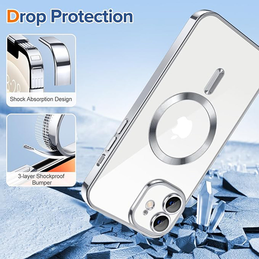 MagSafe-kuori Apple iPhone 12:lle, Techsuit, Luxury Crystal, Hopea