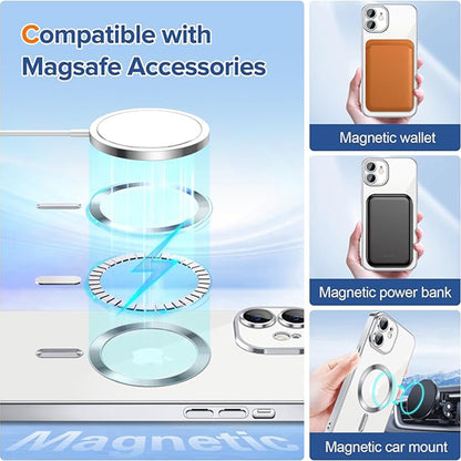 MagSafe-kuori Apple iPhone 12:lle, Techsuit, Luxury Crystal, Hopea
