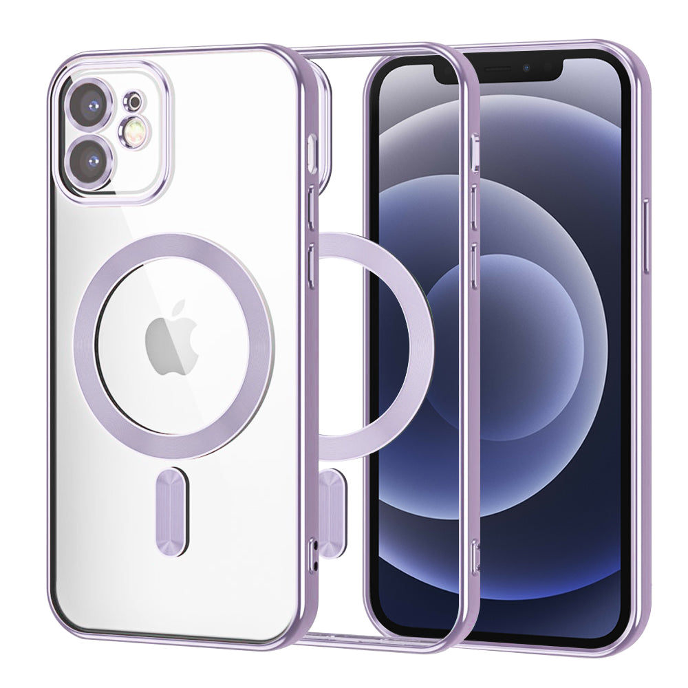 MagSafe-kuori Apple iPhone 12:lle, Techsuit, Luxury Crystal, Vaalean violetti