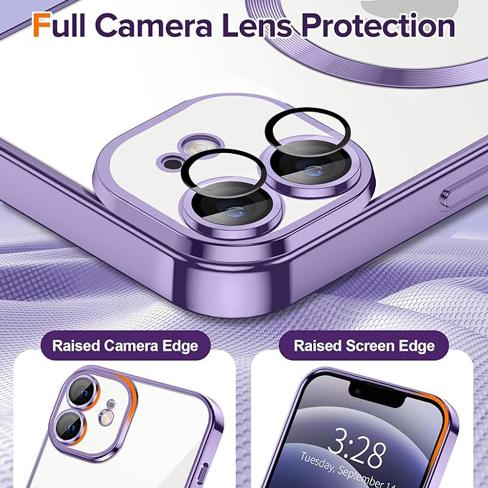 MagSafe-kuori Apple iPhone 12:lle, Techsuit, Luxury Crystal, Vaalean violetti