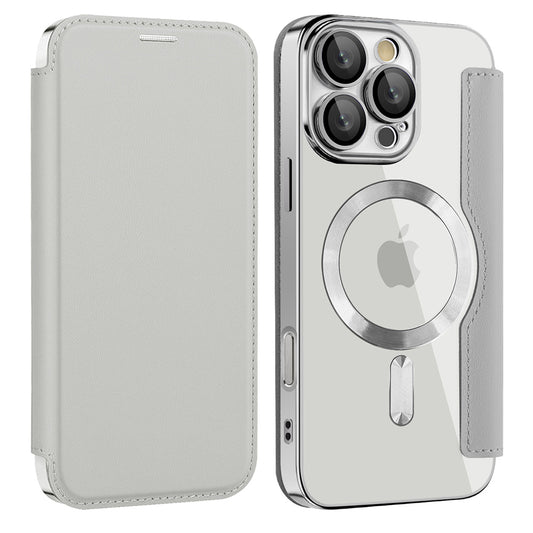 MagSafe-kuori Apple iPhone 12:lle, Techsuit, SmartMag Book, Harmaa