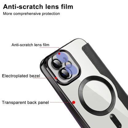 MagSafe-kuori Apple iPhone 12:lle, Techsuit, SmartMag Book, Ruskea
