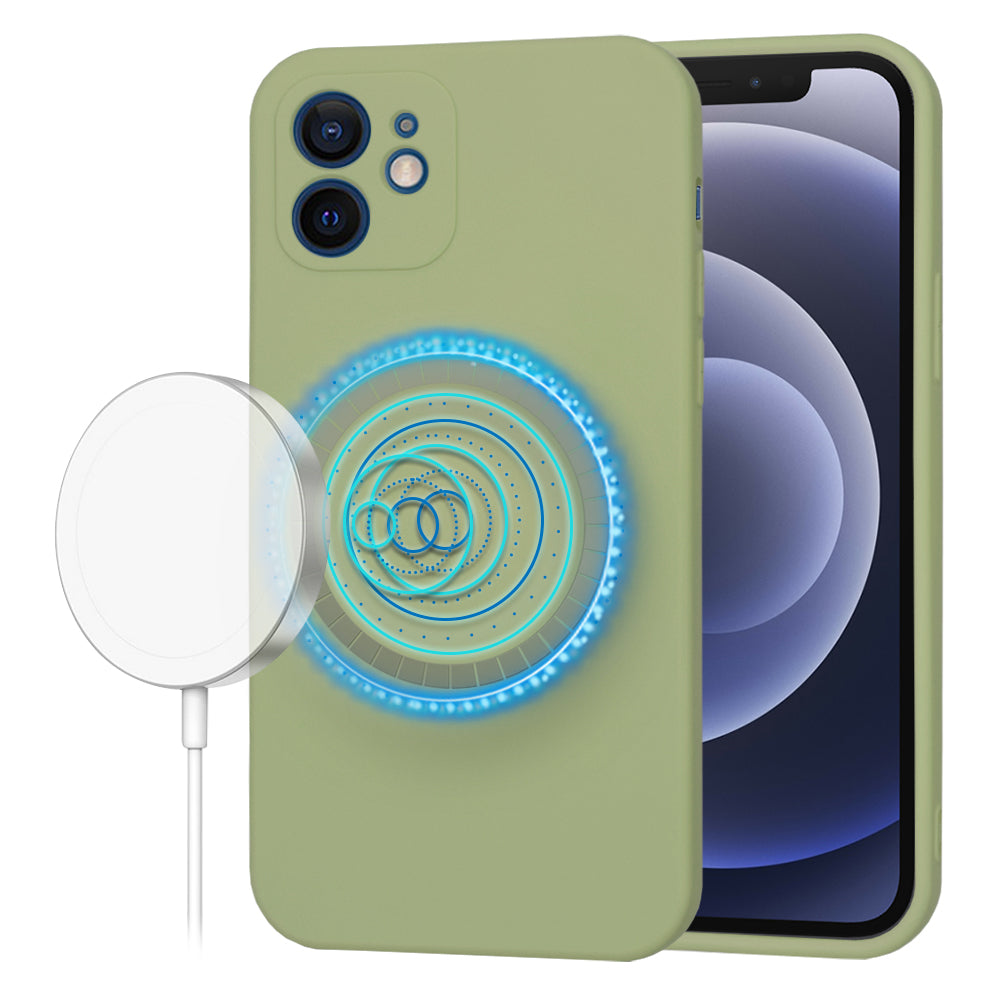 MagSafe-kuori Apple iPhone 12:lle, Techsuit, SoftFlex, Matcha