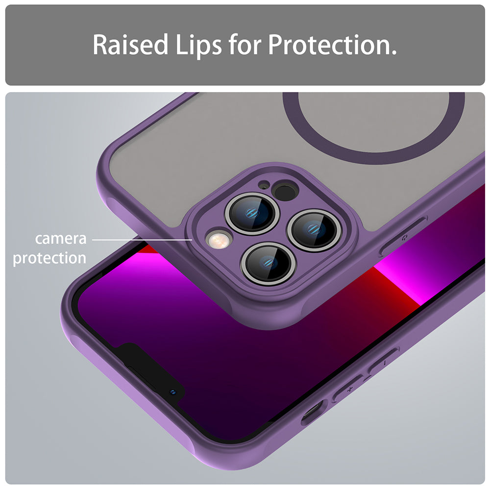 MagSafe-kuori Apple iPhone 13 Pro Maxille, Techsuit, HaloFrost II, Violetti