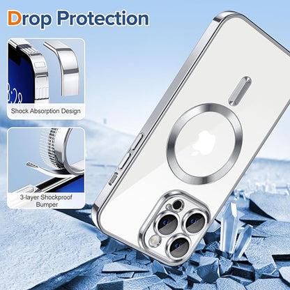MagSafe-kuori Apple iPhone 13 Pro Maxille, Techsuit, Luxury Crystal, Hopea