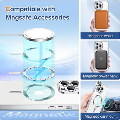 MagSafe-kuori Apple iPhone 13 Pro Maxille, Techsuit, Luxury Crystal, Hopea