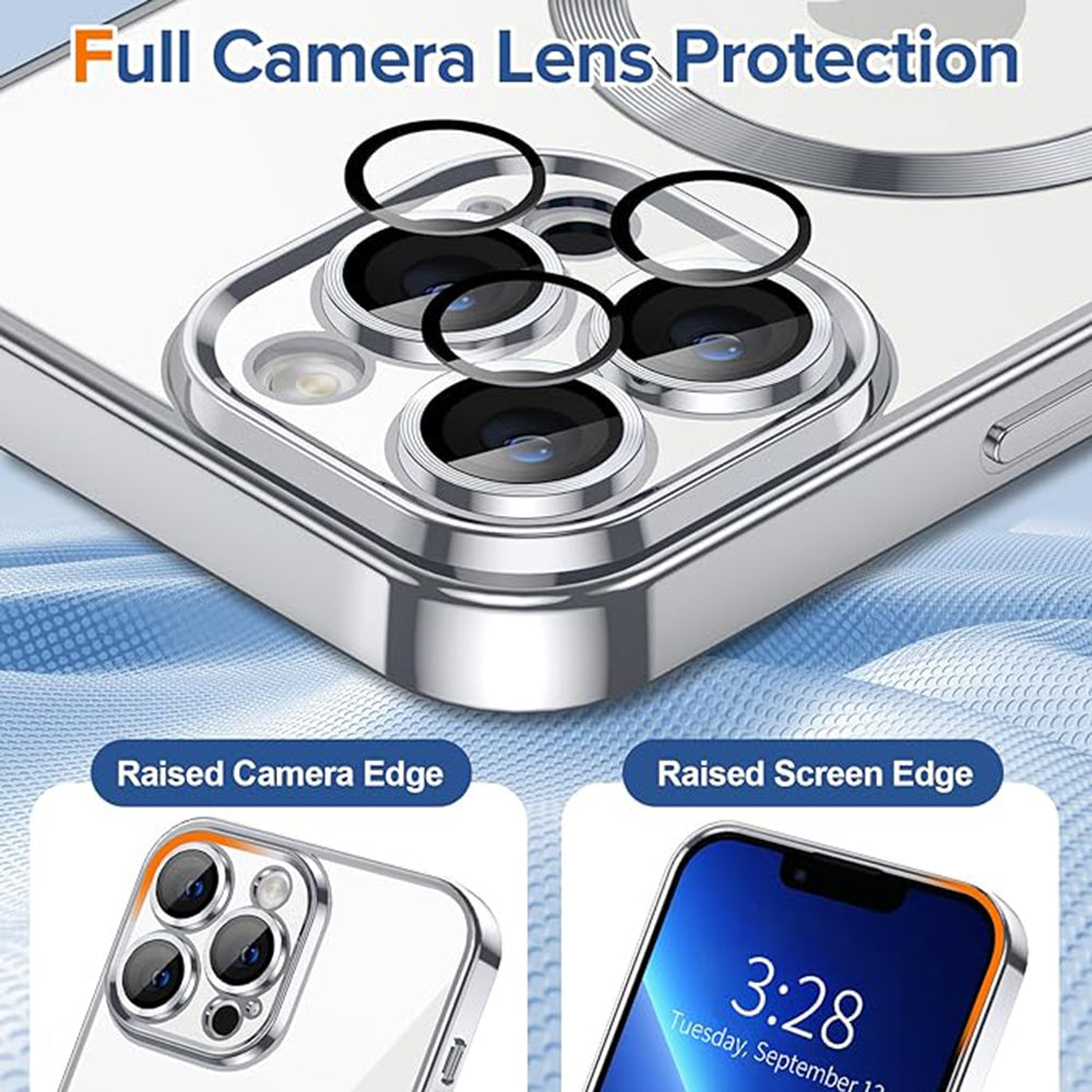 MagSafe-kuori Apple iPhone 13 Pro Maxille, Techsuit, Luxury Crystal, Hopea