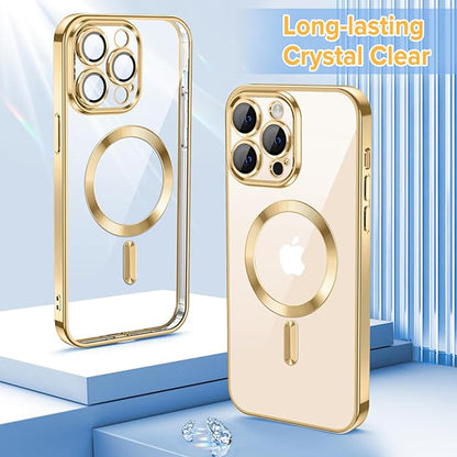 MagSafe-kuori Apple iPhone 13 Pro Maxille, Techsuit, Luxury Crystal, Kultainen