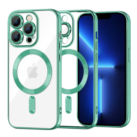 MagSafe-kuori Apple iPhone 13 Pro Maxille, Techsuit, Luxury Crystal, Vaaleanvihreä