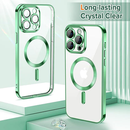 MagSafe-kuori Apple iPhone 13 Pro Maxille, Techsuit, Luxury Crystal, Vaaleanvihreä