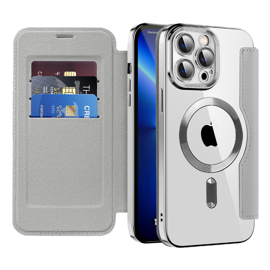 MagSafe-kuori Apple iPhone 13 Pro Maxille, Techsuit, SmartMag Book, Harmaa