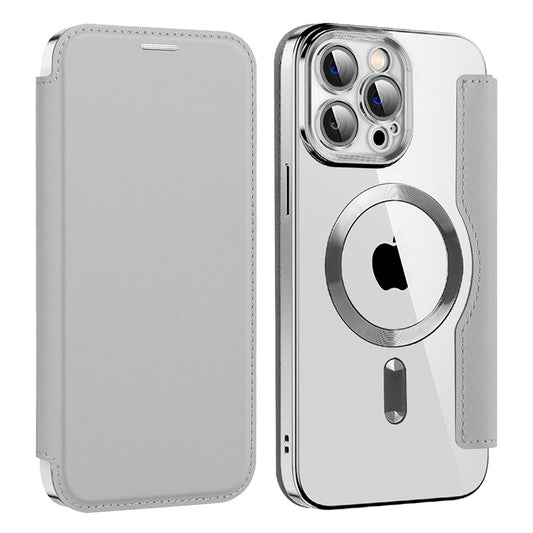 MagSafe-kuori Apple iPhone 13 Pro Maxille, Techsuit, SmartMag Book, Harmaa