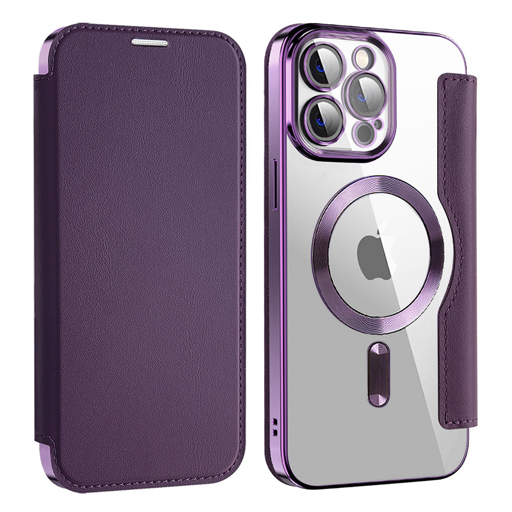 MagSafe-kuori Apple iPhone 13 Pro Maxille, Techsuit, SmartMag Book, Violetti