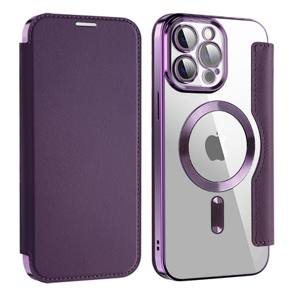 MagSafe-kuori Apple iPhone 13 Pro Maxille, Techsuit, SmartMag Book, Violetti