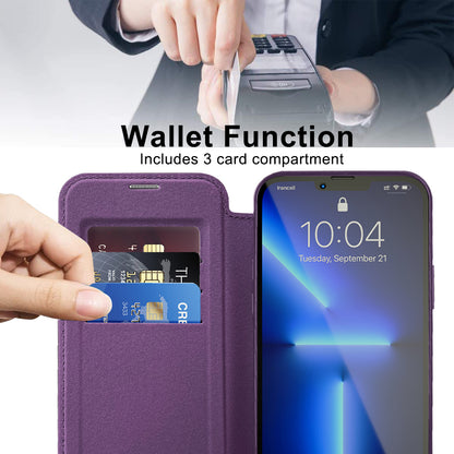MagSafe-kuori Apple iPhone 13 Pro Maxille, Techsuit, SmartMag Book, Violetti