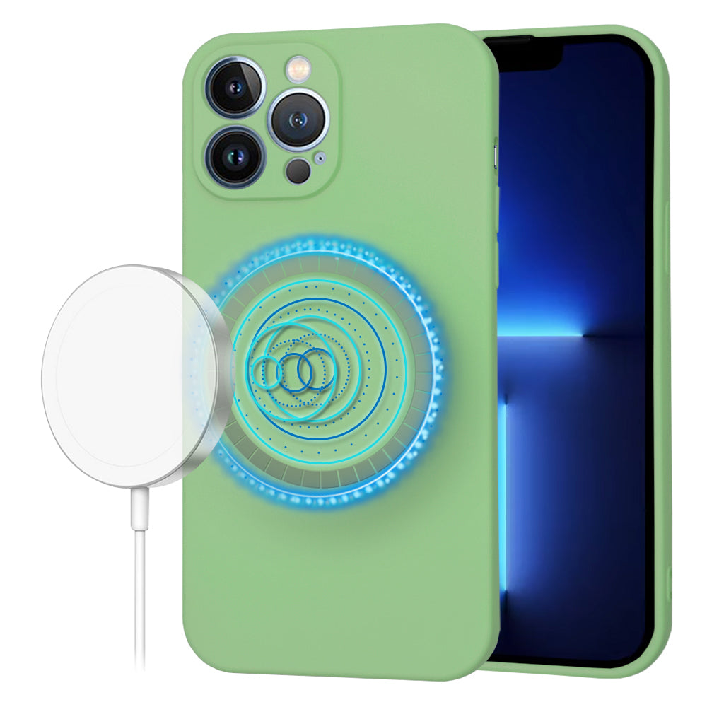 MagSafe-kuori Apple iPhone 13 Pro Maxille, Techsuit, SoftFlex, Vaaleanvihreä