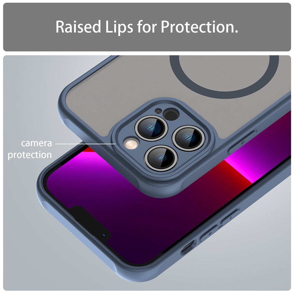 MagSafe-kuori Apple iPhone 13 Pro:lle, Techsuit, HaloFrost II, Laivastonsininen