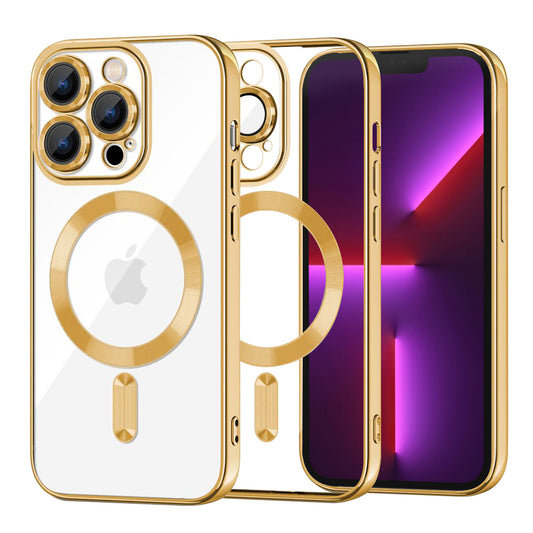 MagSafe-kuori Apple iPhone 13 Pro:lle, Techsuit, Luxury Crystal, Kultainen