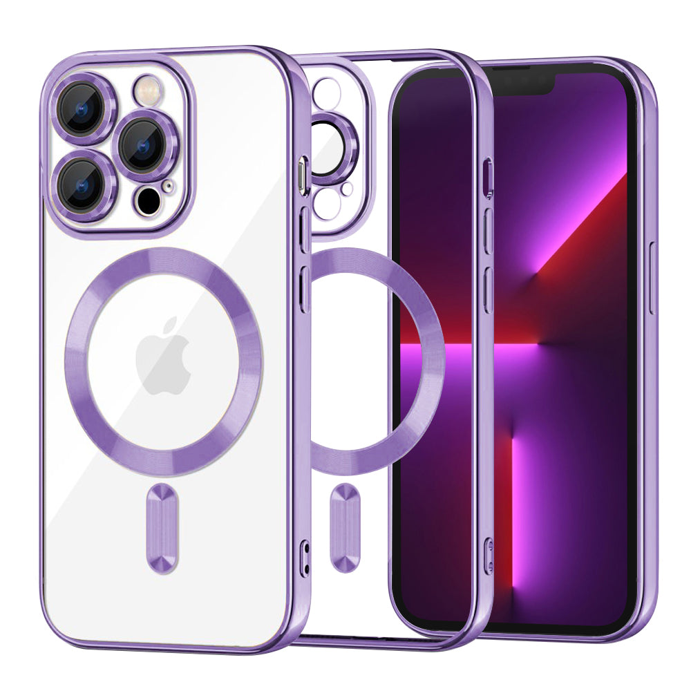 MagSafe-kuori Apple iPhone 13 Pro:lle, Techsuit, Luxury Crystal, Vaaleanvioletti