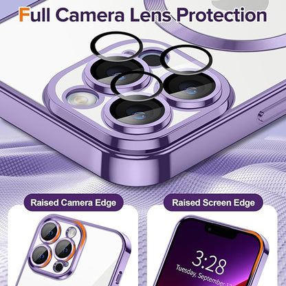 MagSafe-kuori Apple iPhone 13 Pro:lle, Techsuit, Luxury Crystal, Vaaleanvioletti