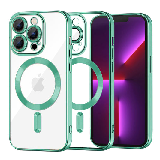 MagSafe-kuori Apple iPhone 13 Pro:lle, Techsuit, Luxury Crystal, Vaaleanvihreä