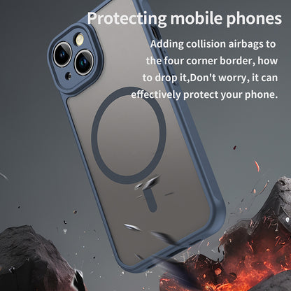 MagSafe-kuori Apple iPhone 13:lle, Techsuit, HaloFrost II, Laivastonsininen