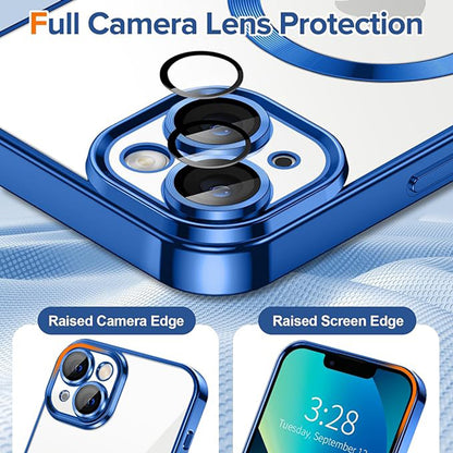 MagSafe-kuori Apple iPhone 13:lle, Techsuit, Luxury Crystal, Tummansininen