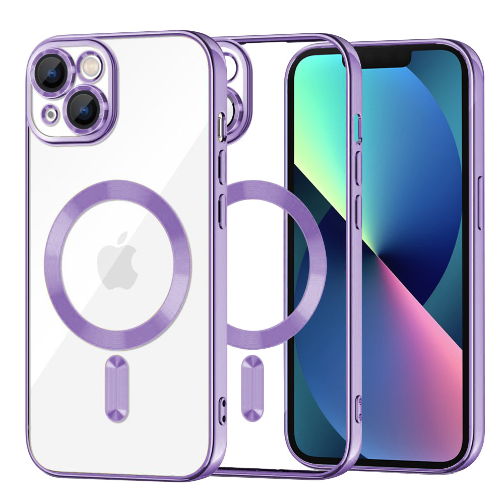 MagSafe-kuori Apple iPhone 13:lle, Techsuit, Luxury Crystal, Vaalean violetti