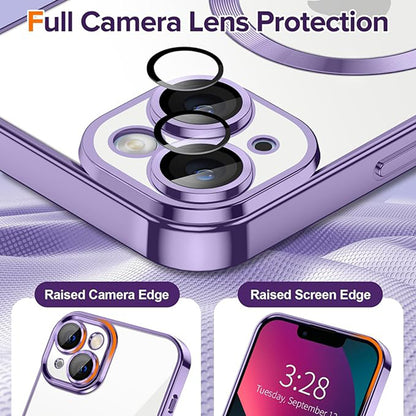 MagSafe-kuori Apple iPhone 13:lle, Techsuit, Luxury Crystal, Vaalean violetti